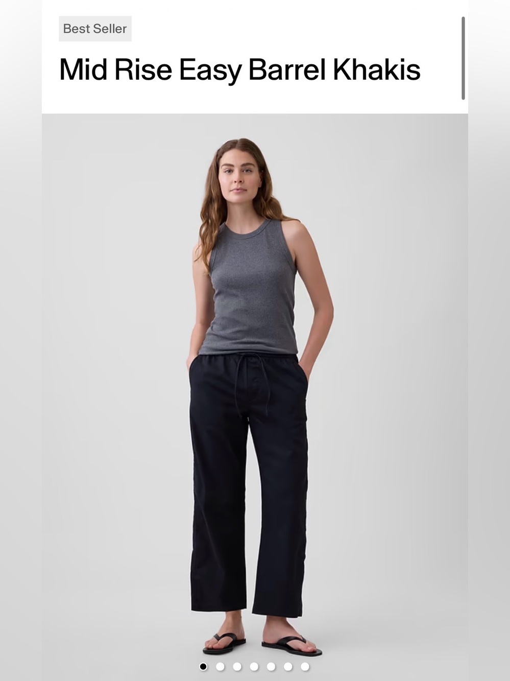 GAP Midrise Easy Barrel Khakis SZ SM